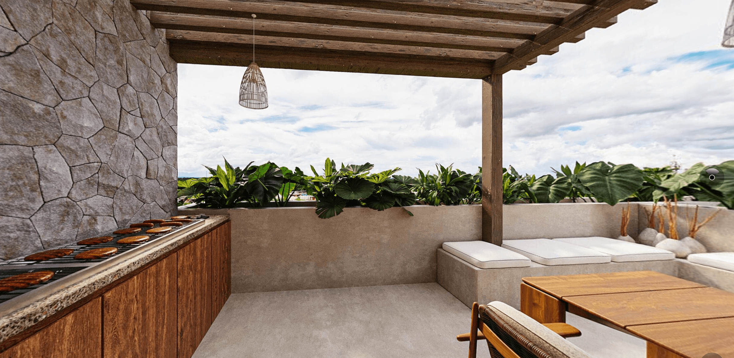 Apartments for Sale in Bacalar: MALENA Bacalar 12 skylounge2